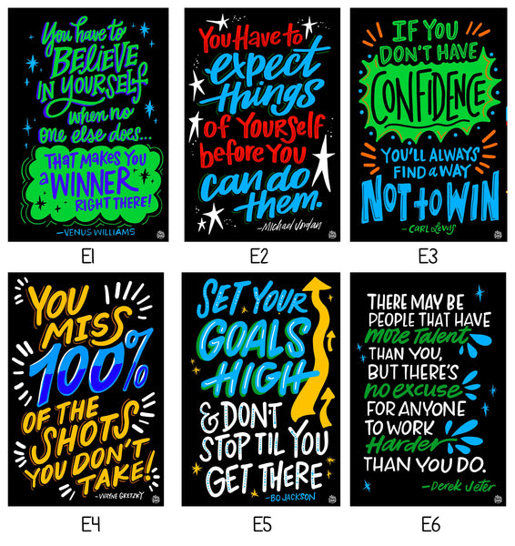 Locker Room | Athlete Quotes - Single Decals | Build Your Own Collection E