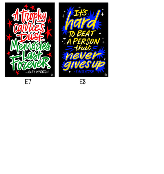 Locker Room | Athlete Quotes - Single Decals | Build Your Own Collection E