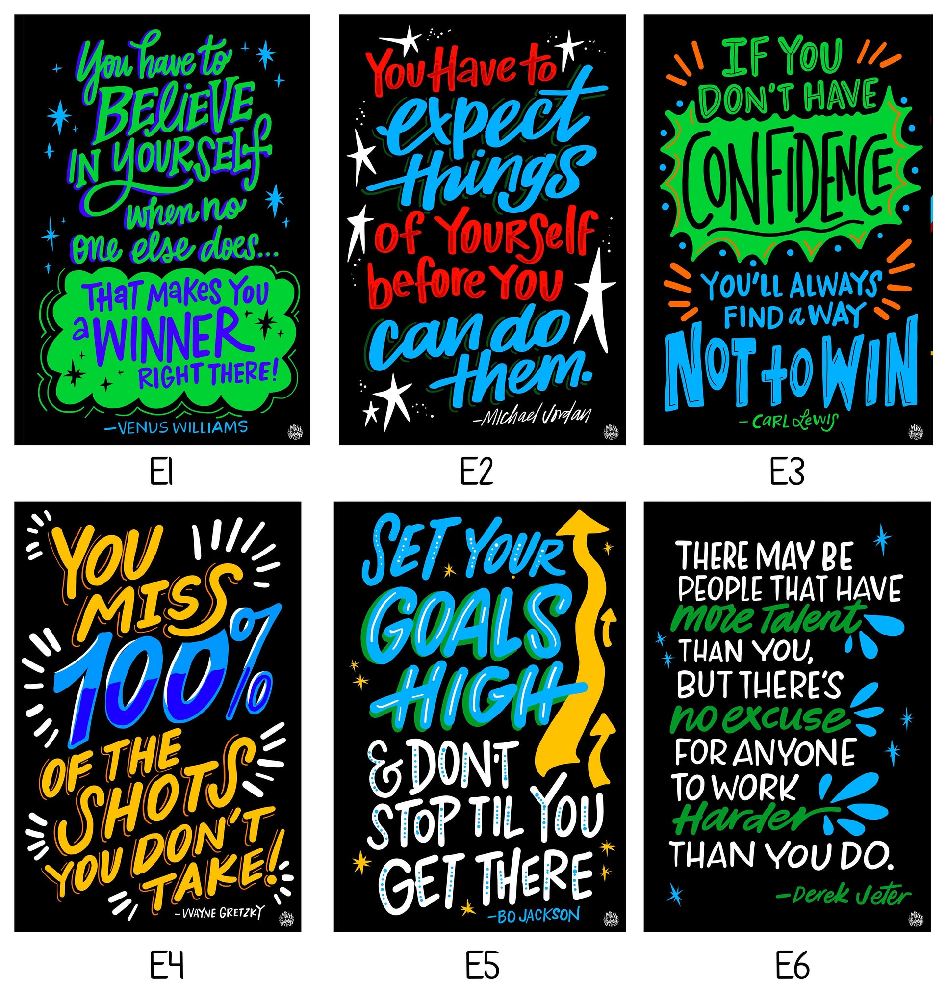 Locker Room | Athlete Quotes - Single Decals | Build Your Own Collection E
